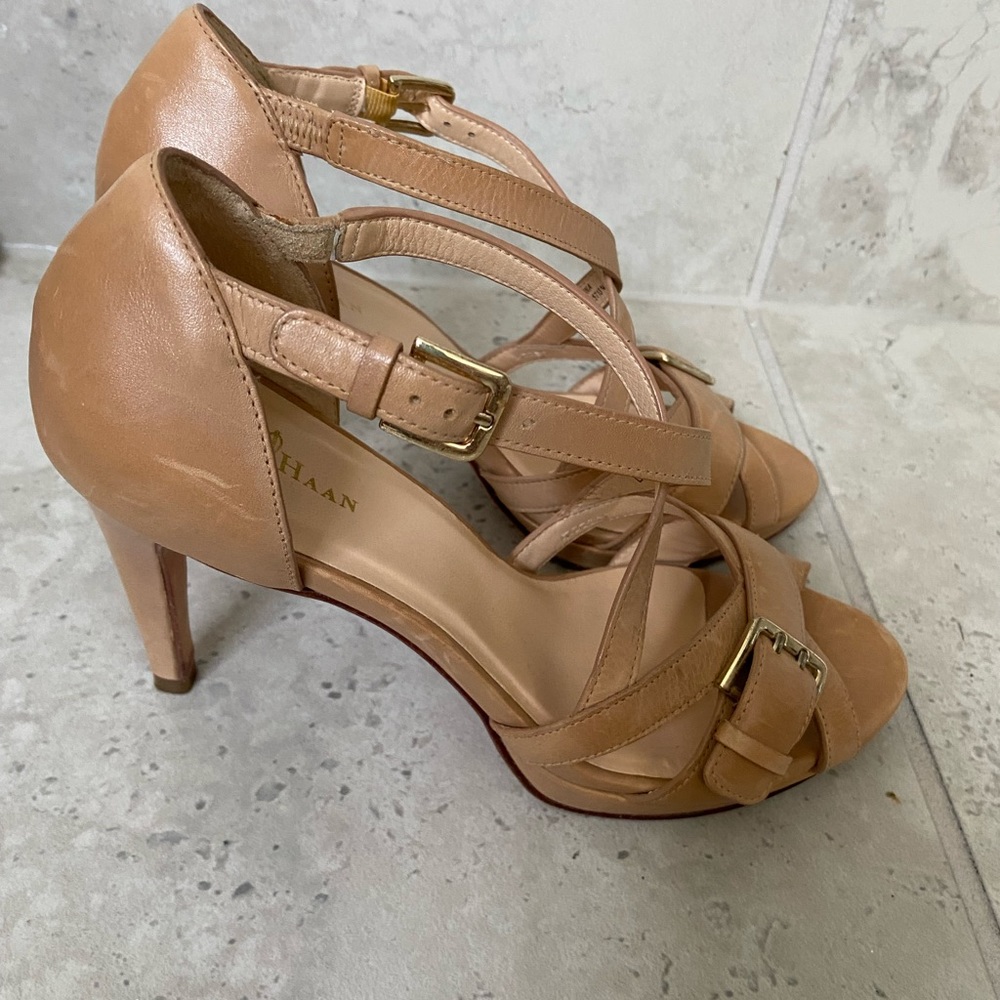 Cole Haan/ Nike Tan Strappy Heels